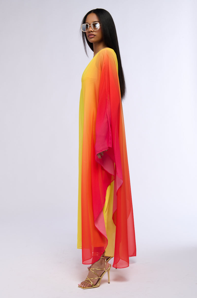 SUNSET OMBRE CHIFFON JUMPSUIT