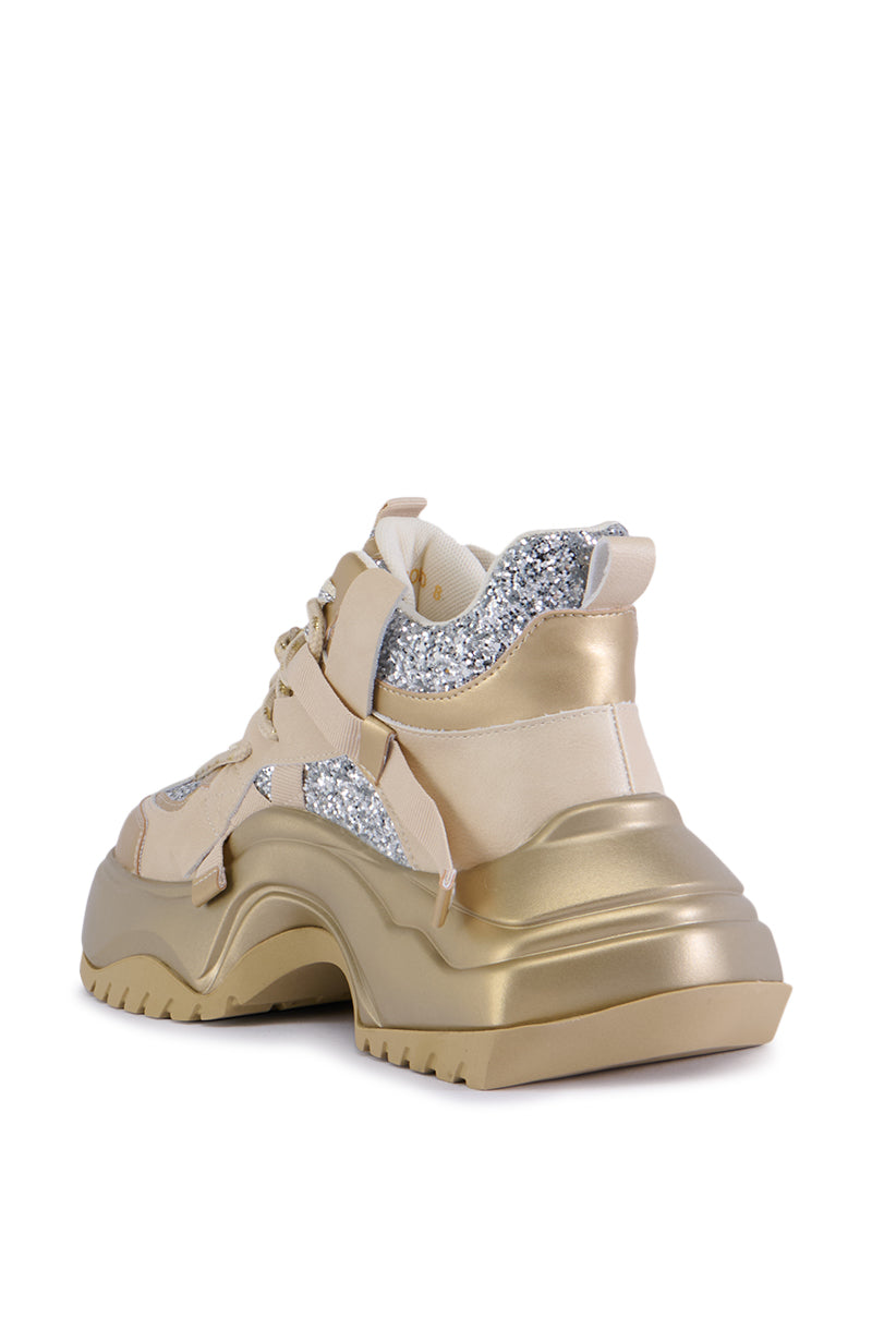 AZALEA WANG KIKO GOLD SNEAKER