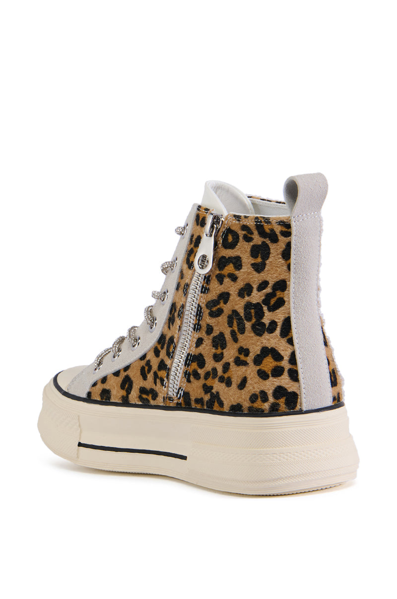 AZALEA WANG MIMOSAS MULTI LEOPARD HIGHTOP SNEAKER