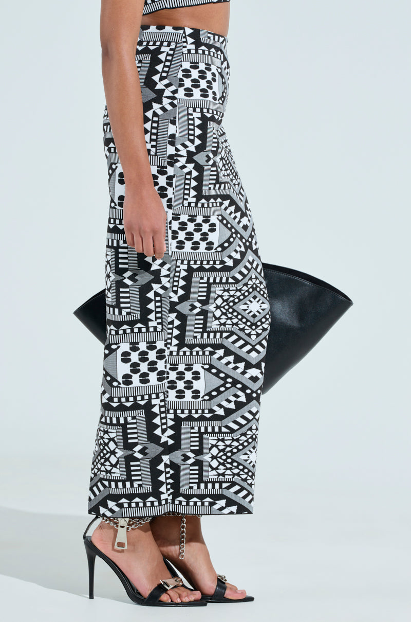 VACA MODE ABSTRACT MAXI SKIRT