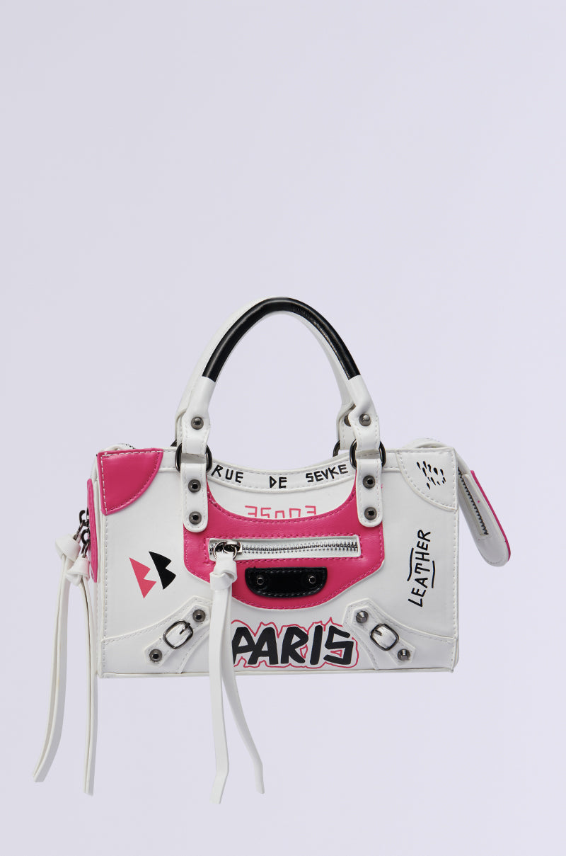 PARIS LOVES ME GRAFFITI PURSE