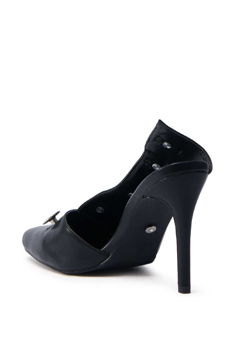 AZALEA WANG EBRIMA BLACK STILETTO  PUMP