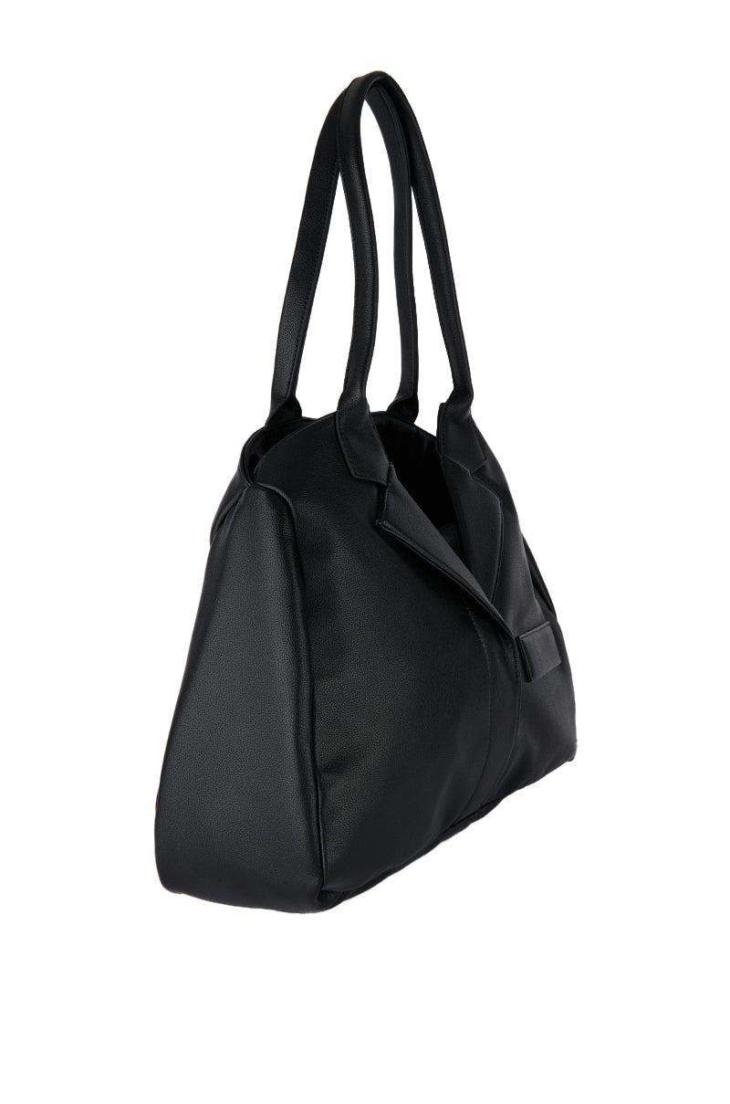 GOING ROGUE FAUX LEATHER TOTE