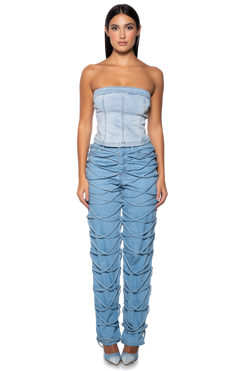 TIED UP RELAXED FIT JEANS