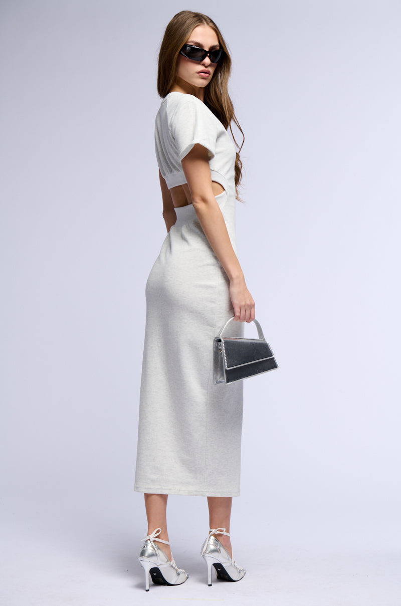 OFF DUTY FRENCH TERRY MIDI DRESS