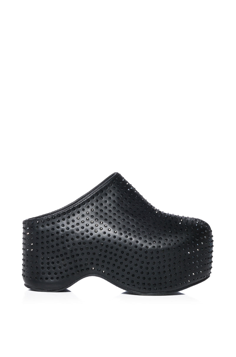 AZALEA WANG MACEY EMBELLISHED CLOG IN BLACK