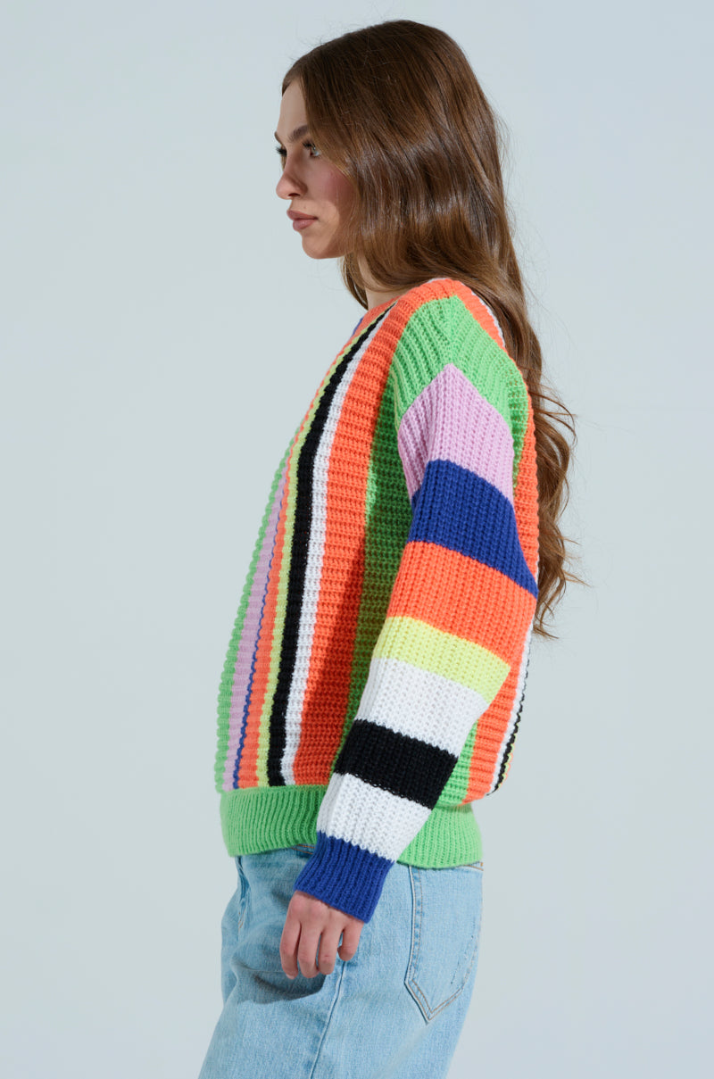 JINX MULTICOLOR STRIPED SWEATER