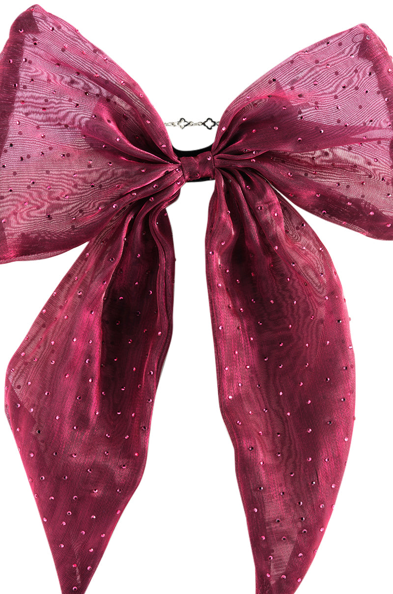 EMBELLISHING YOU BOW CHOKER
