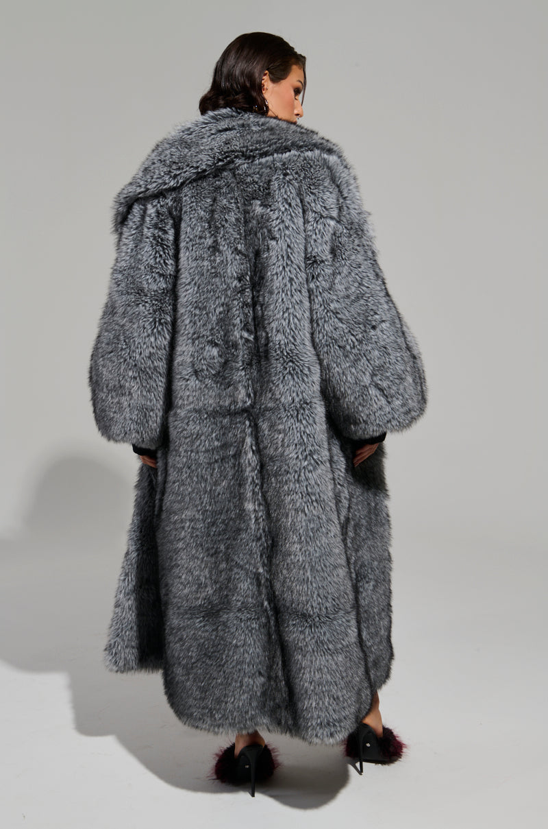 TSUNAMI FAUX FUR TRENCH