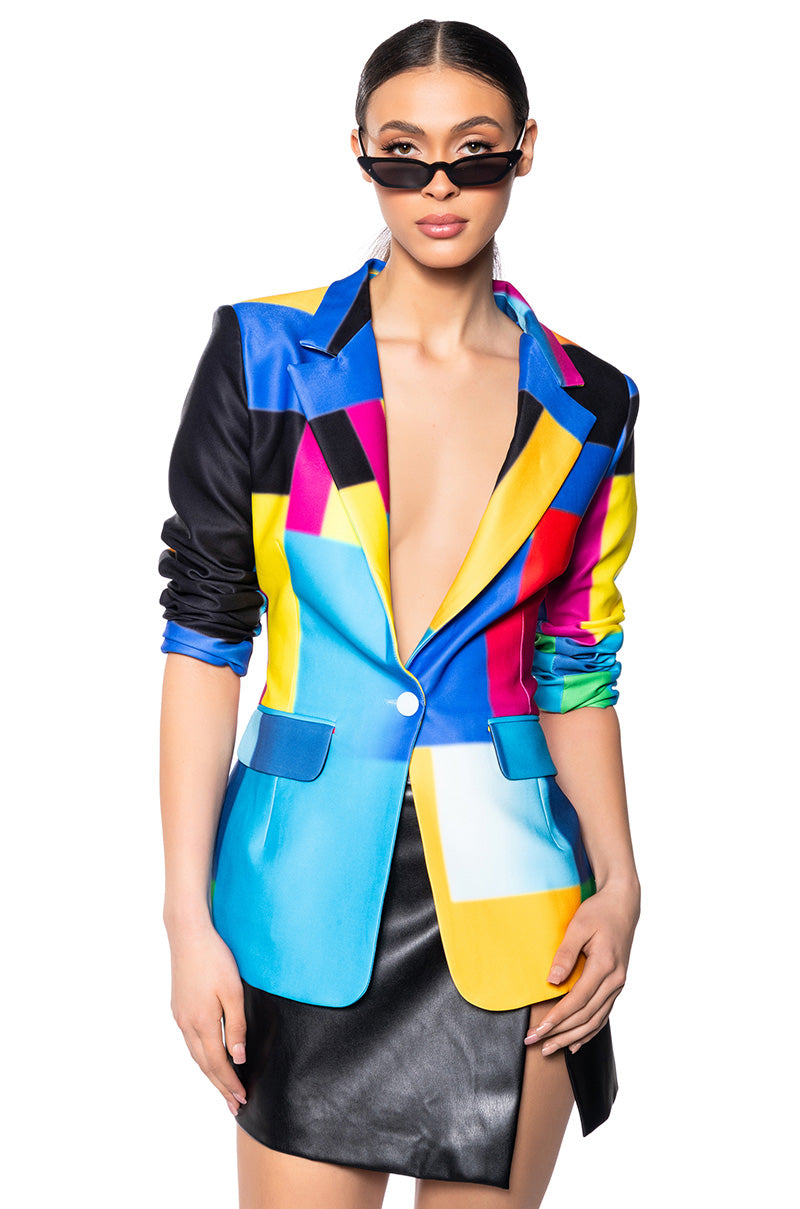 GEO ABSTRACT BLAZER