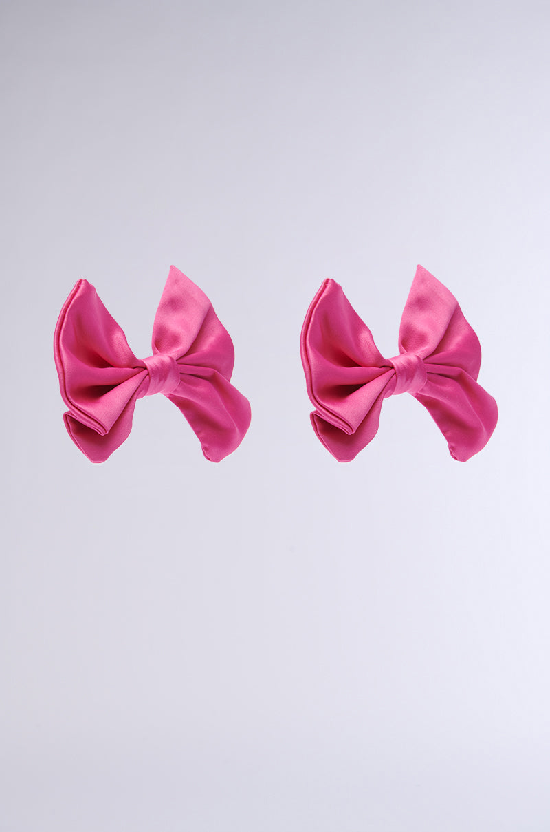 VALENTINA BOW EARRING IN PINK