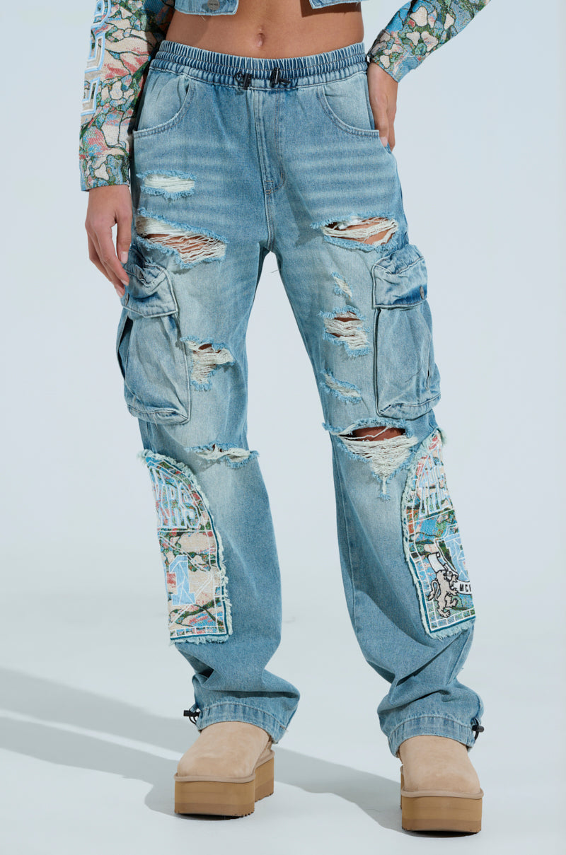 OUT OF THIS WORLD DENIM JOGGER