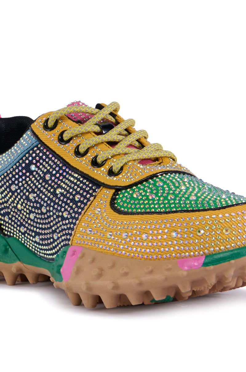 AZALEA WANG ISABEAU EMBELLISHED MULTI SNEAKER