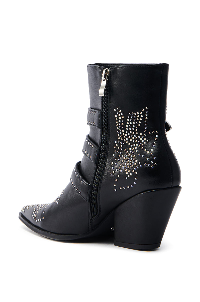 AZALEA WANG CELENA BLACK WESTERN BOOTIE