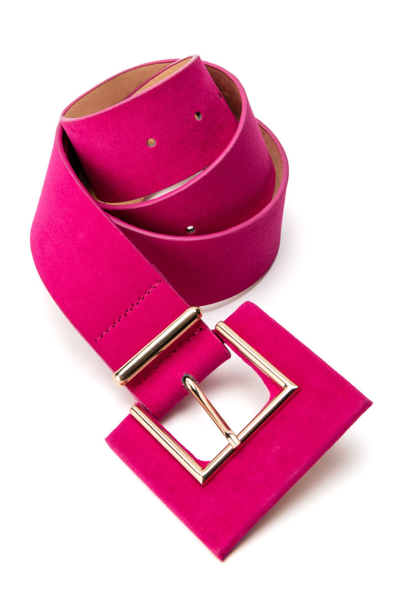 ITS A LEWK PINK SUEDE LOOK BELT