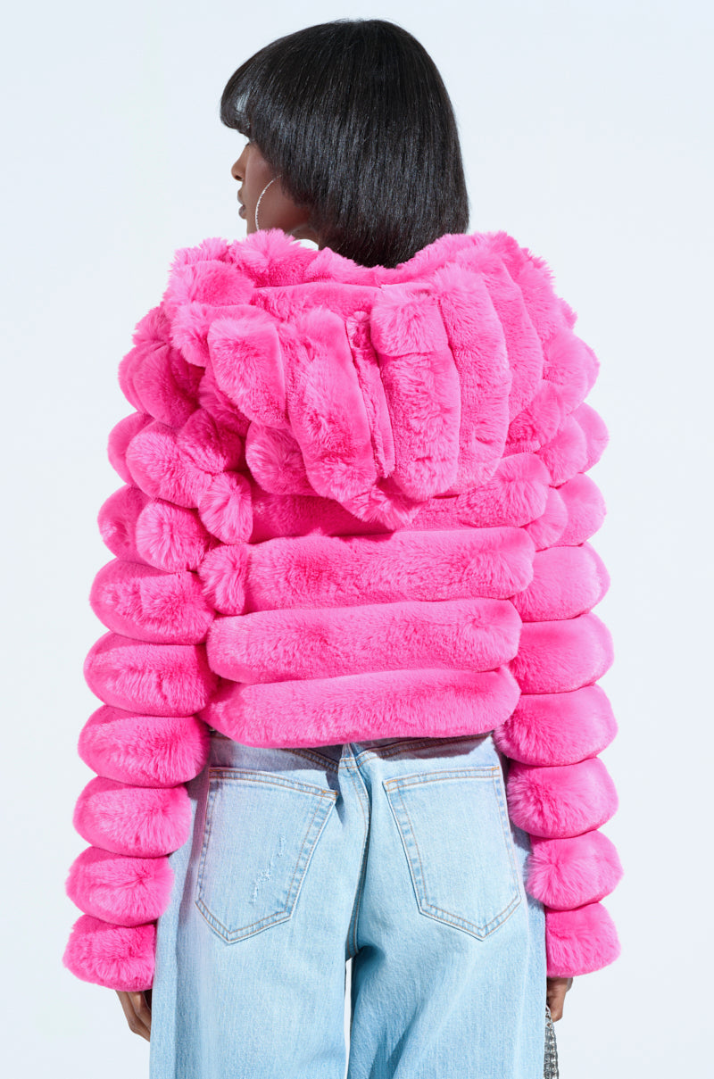 POPCORN FAUX FUR IN PINK