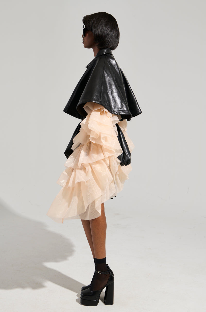 LOUISE TULLE SLEEVE CAPE