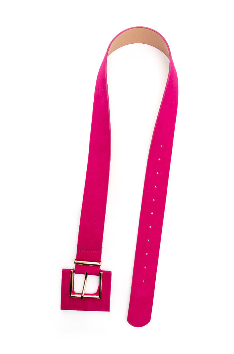 ITS A LEWK PINK SUEDE LOOK BELT