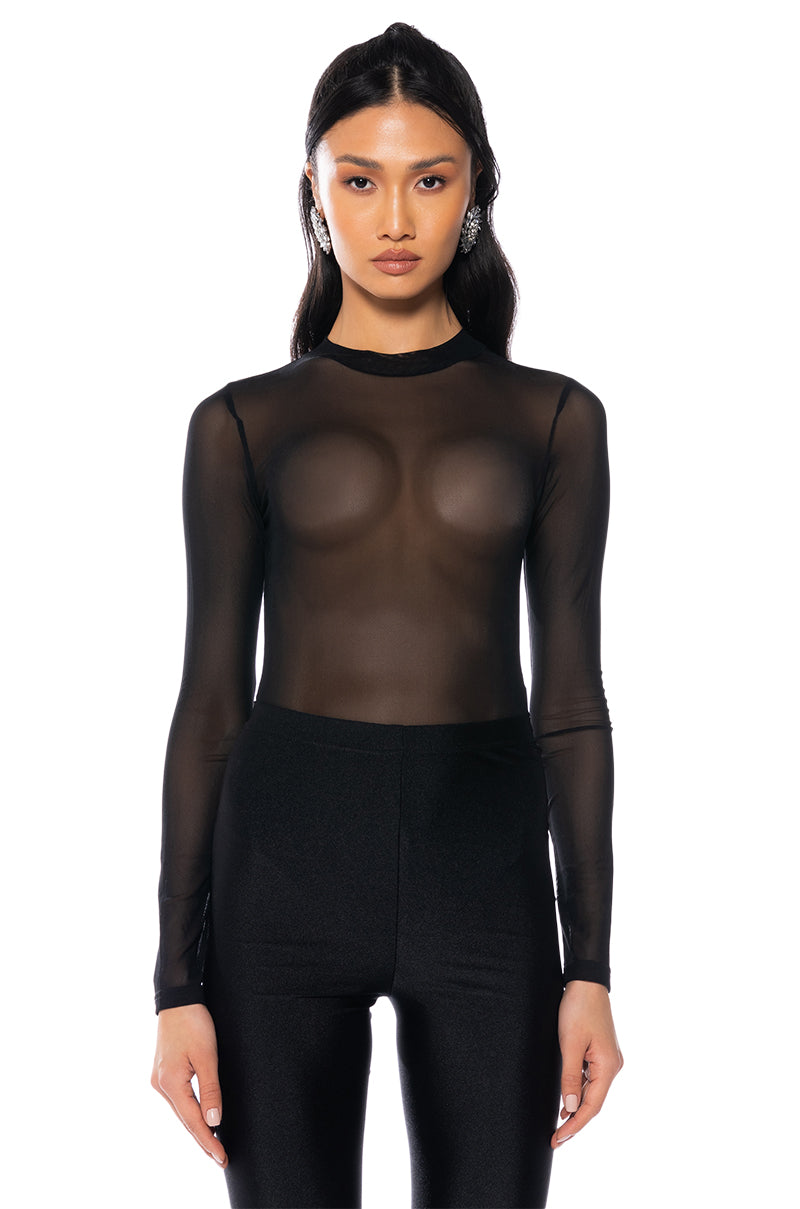 SEXY MESH CASUAL BODYSUIT