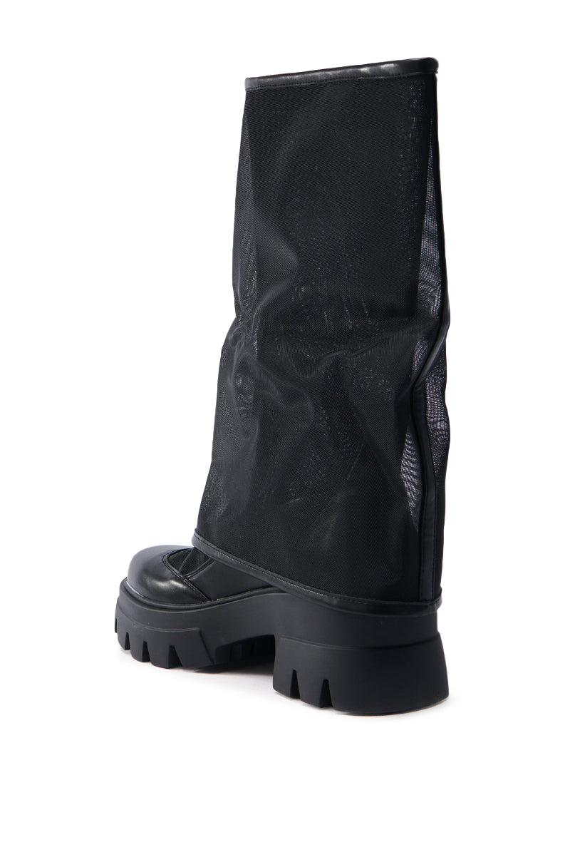 AZALEA WANG BAYE BLACK MESH BOOT