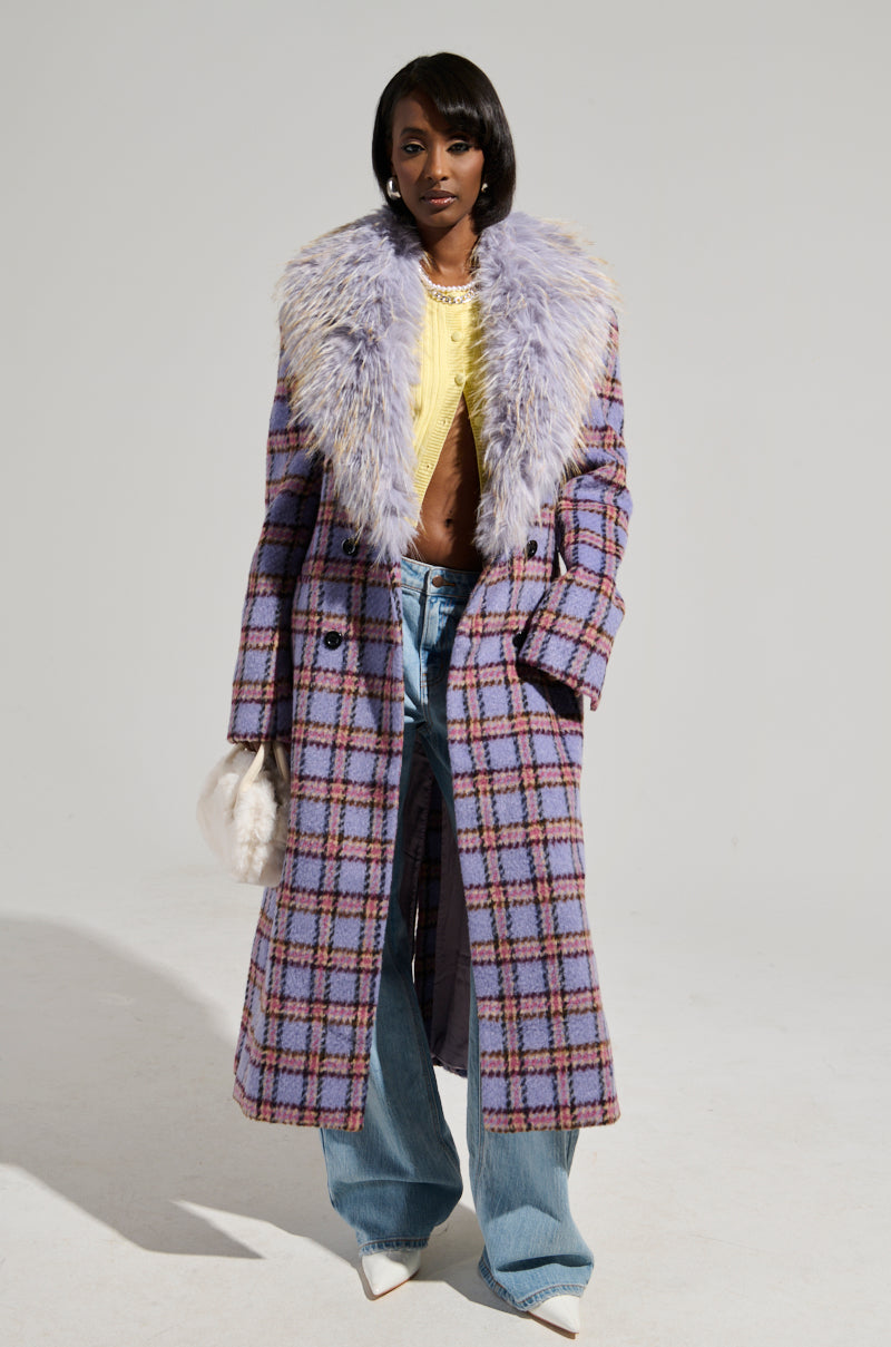 TEA FOR TWO FUR TRIM TRENCH