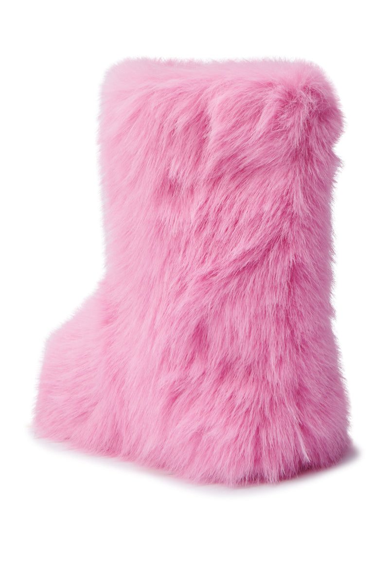 MELANIE PINK FURRY BOOTIE