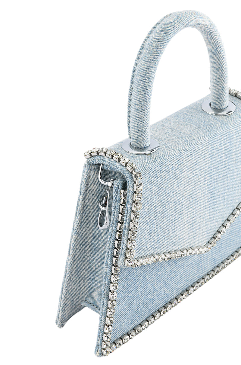 RICH RICH EMBELLISHED DENIM BAG