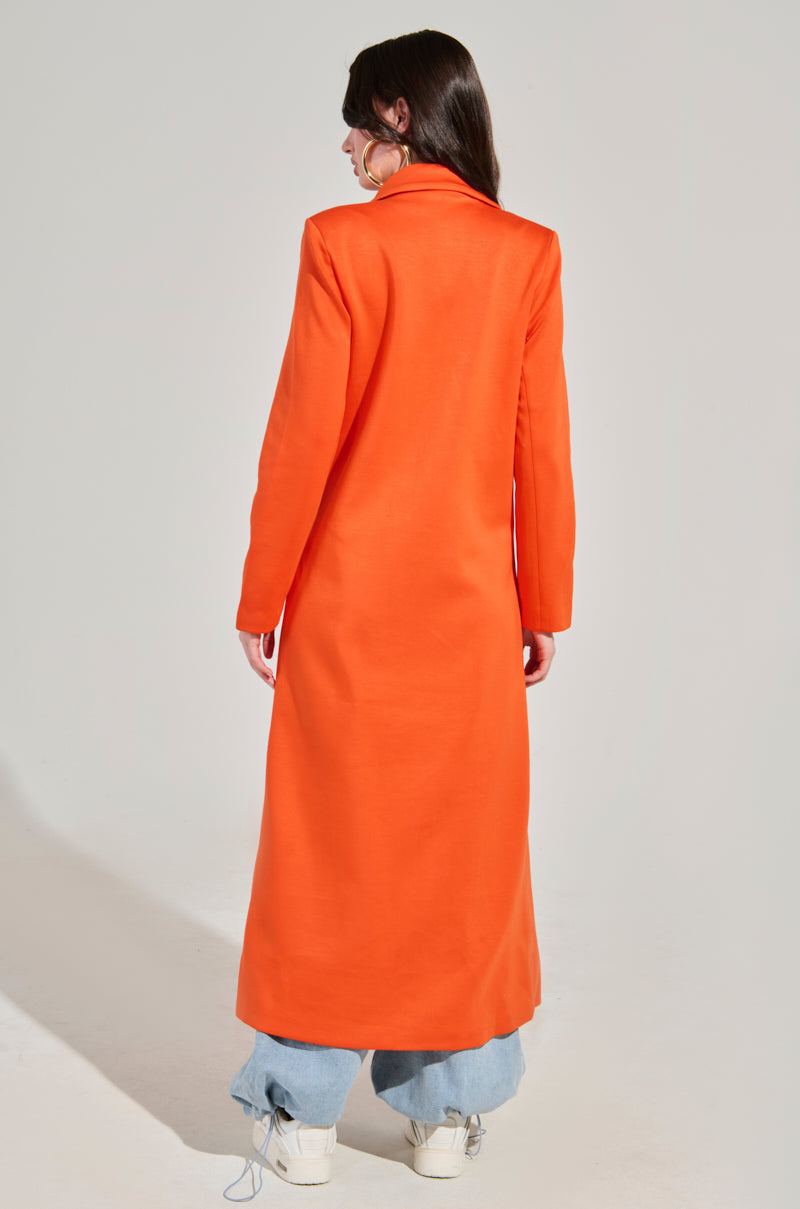 COCOA BUTTER SCUBA TRENCH IN ORANGE