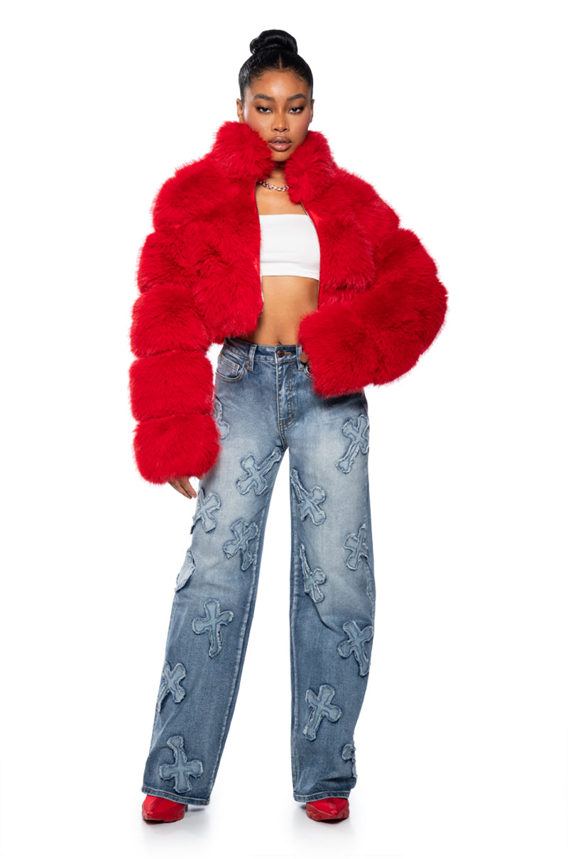 BARBZ FAUX FUR JACKET