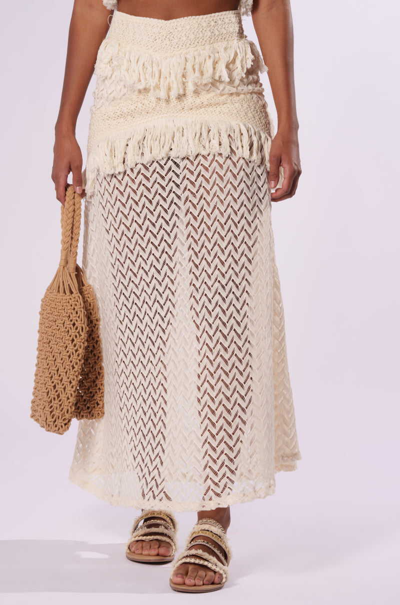 ON THE FRINGE SKIRT