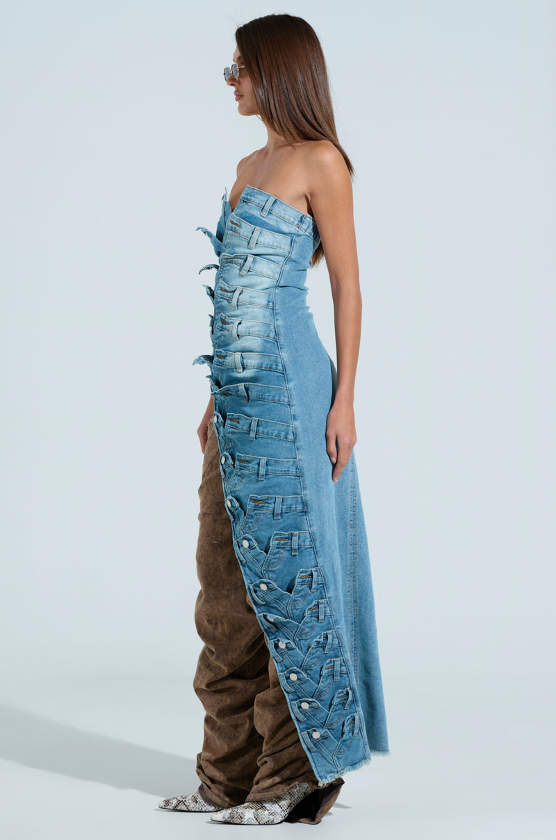 ESSIE DENIM LONG CORSET