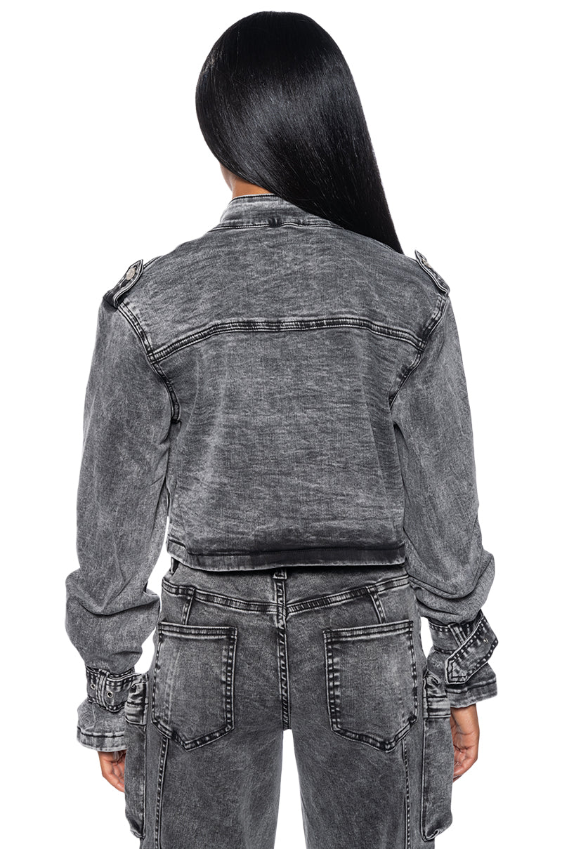 BURNA BOY CARGO DENIM JACKET