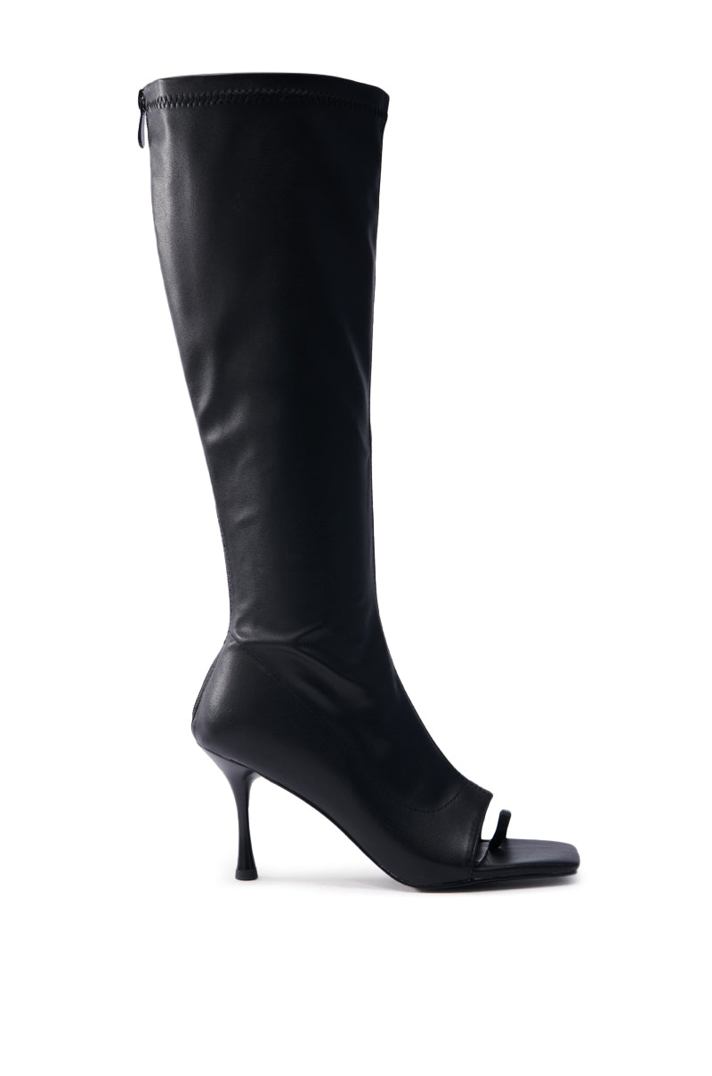 AZALEA WANG THYME BLACK PU BOOT