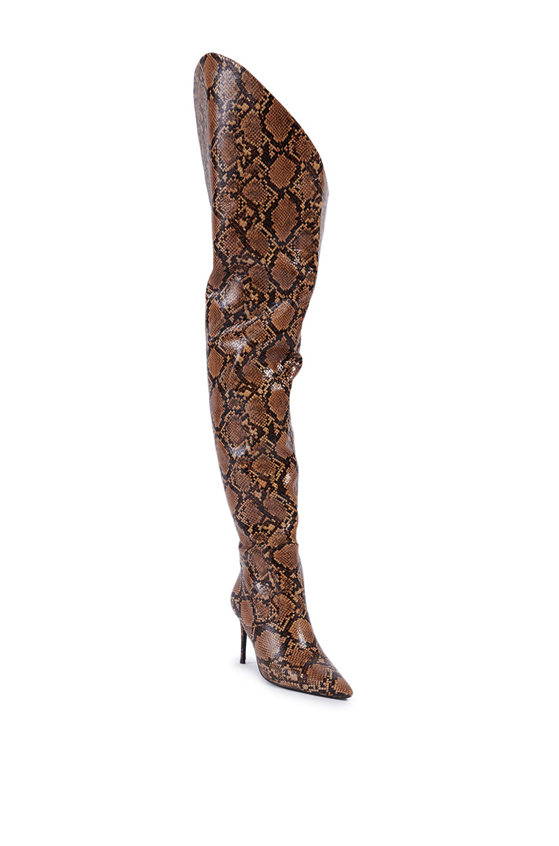 AZALEA WANG TARRANT SNAKE WESTERN TOPLINE BOOT