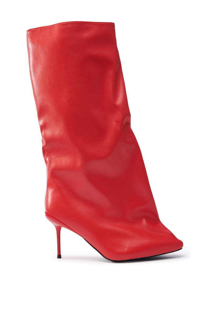 AZALEA WANG COUTURE CRAZY RED BOOT