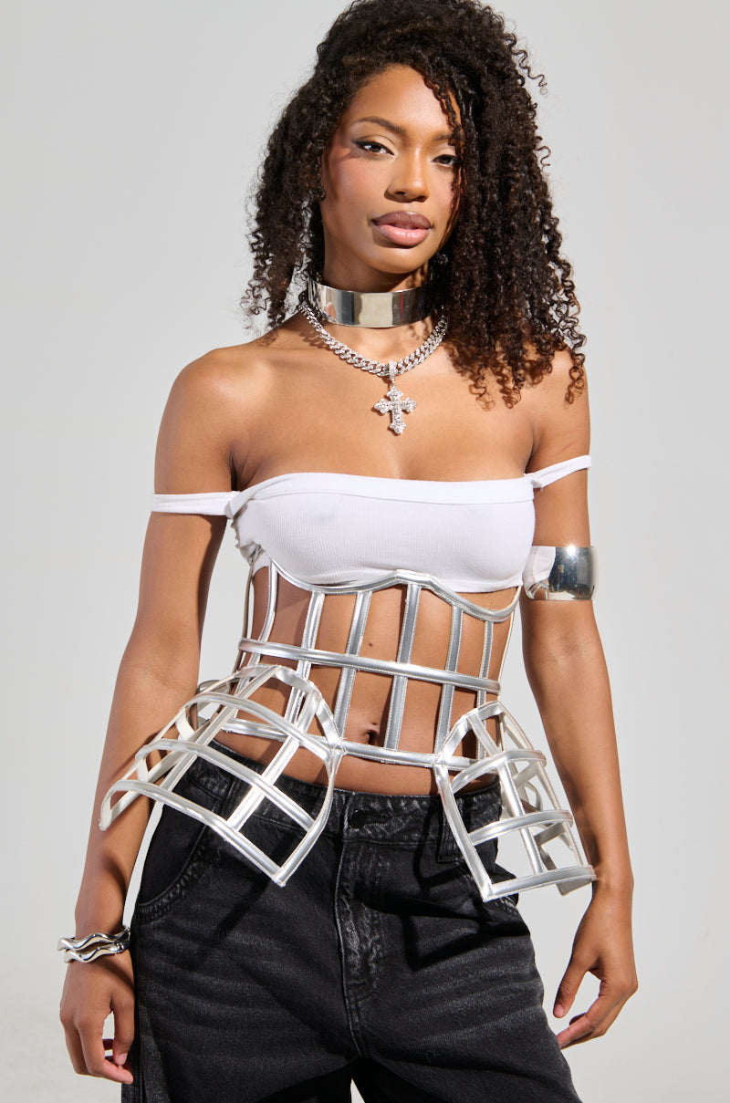 ULTIMATE TEASE METALLIC CAGE BELT