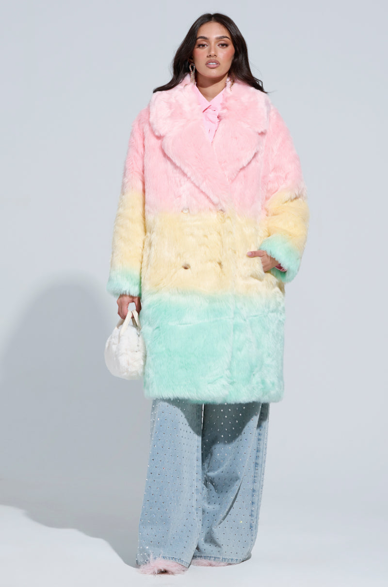 SORBET FAUX FUR TRENCH