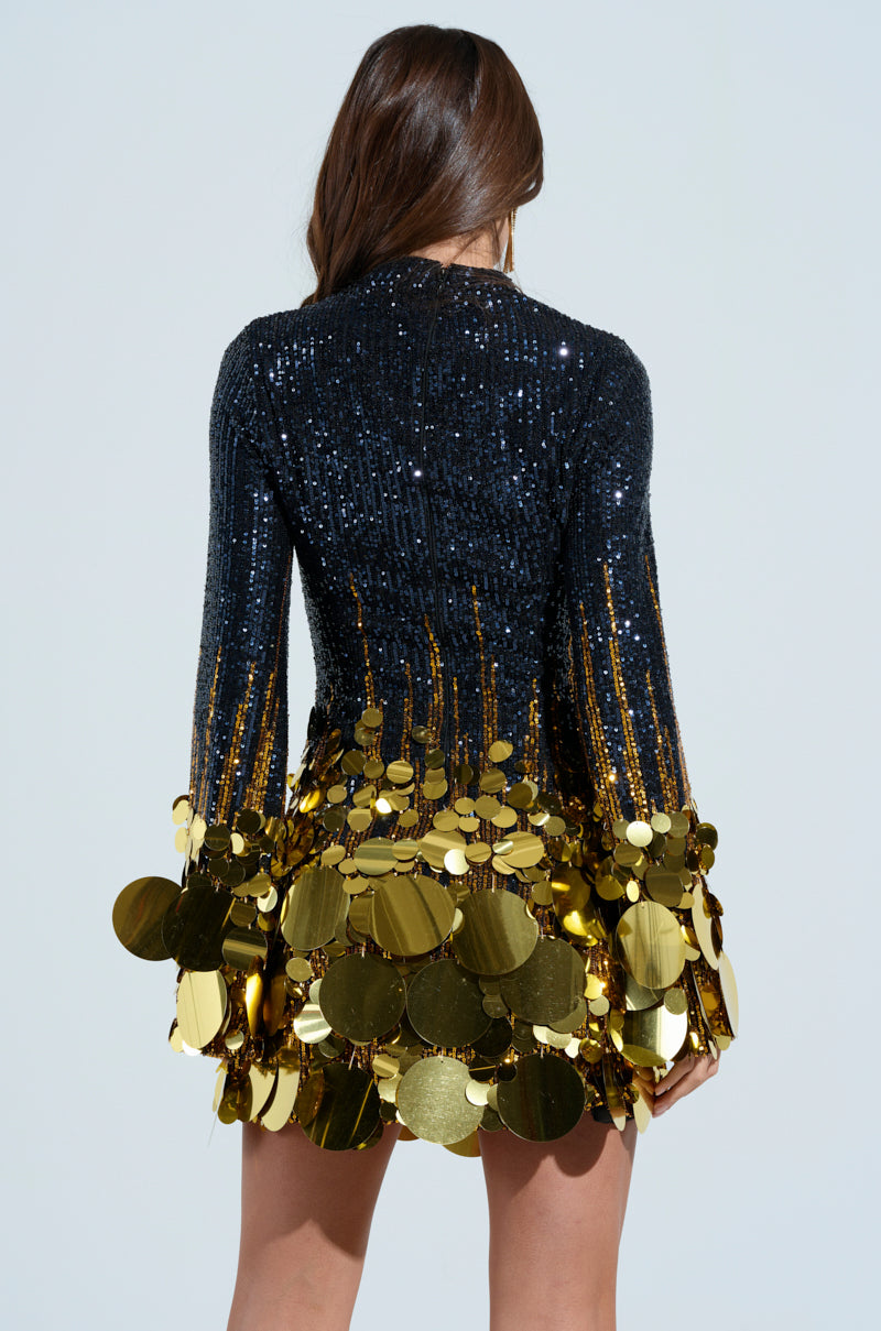 MAKE A STATEMENT SEQUIN MINI DRESS