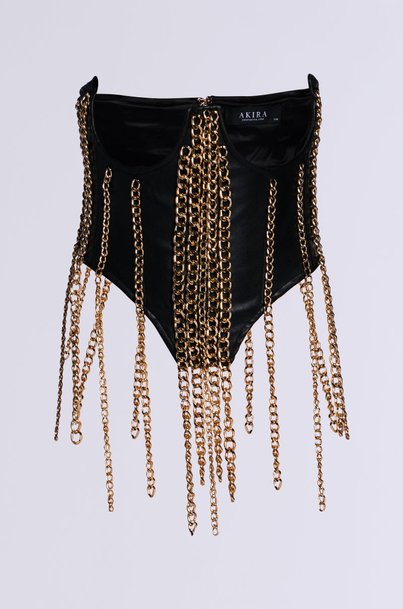 OUT ALL NIGHT CHAIN CORSET BELT