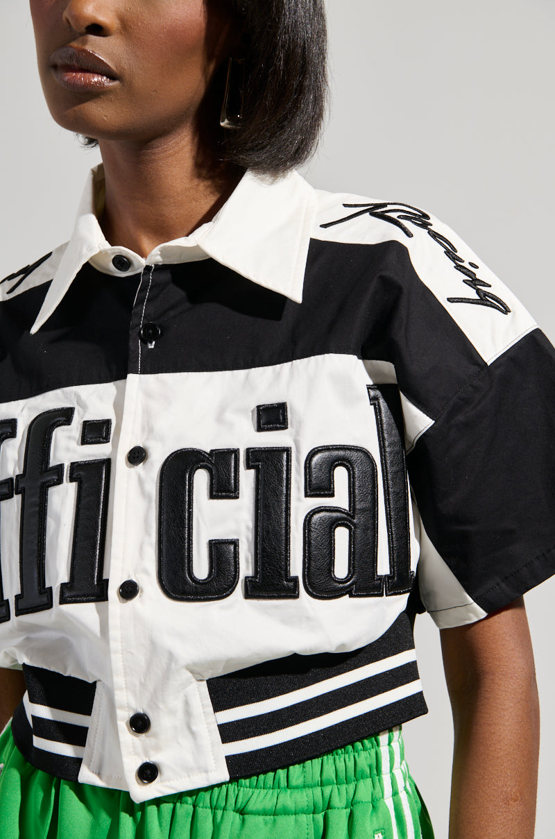 OFFICIAL DUTY CROPPED BUTTON DOWN