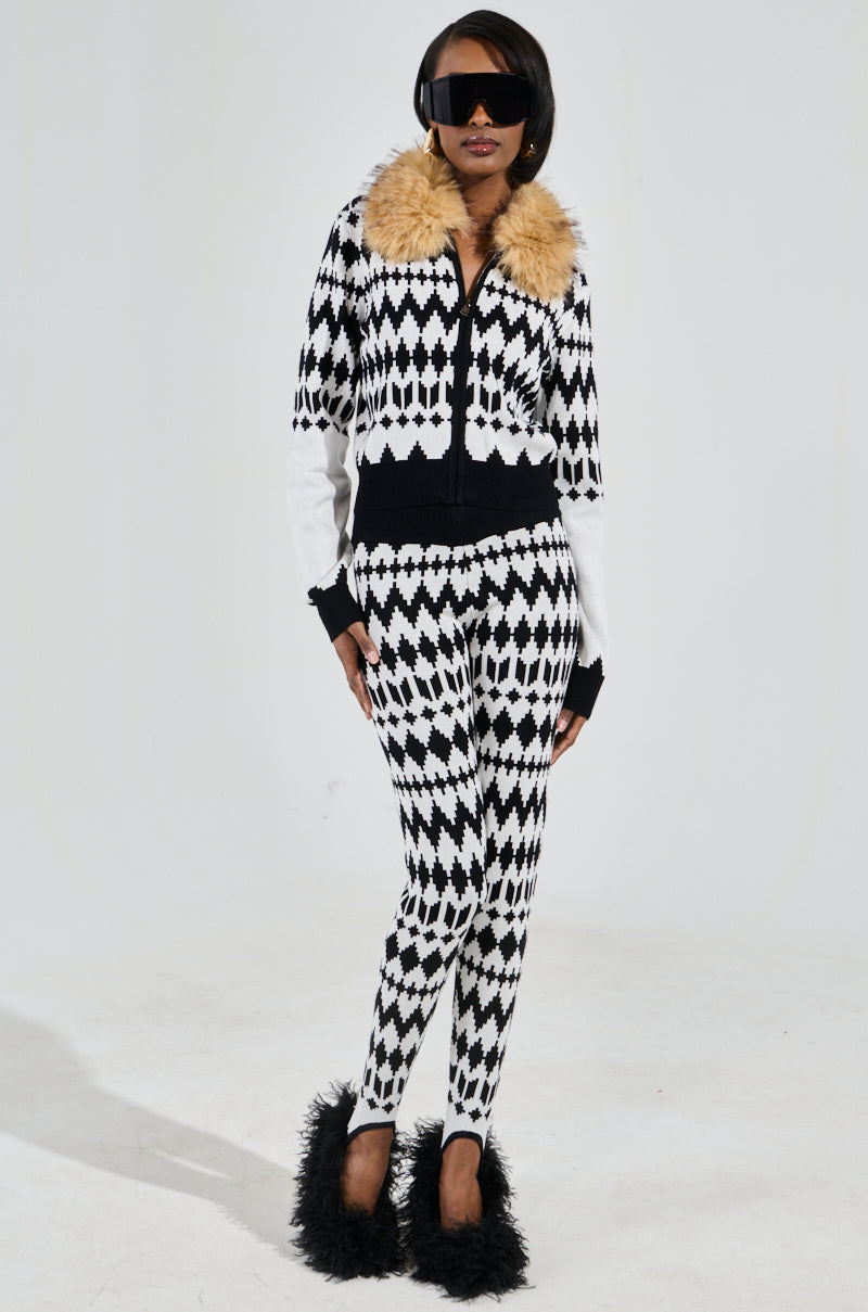 APRES SKI BADDIE KNIT ZIP UP PANT