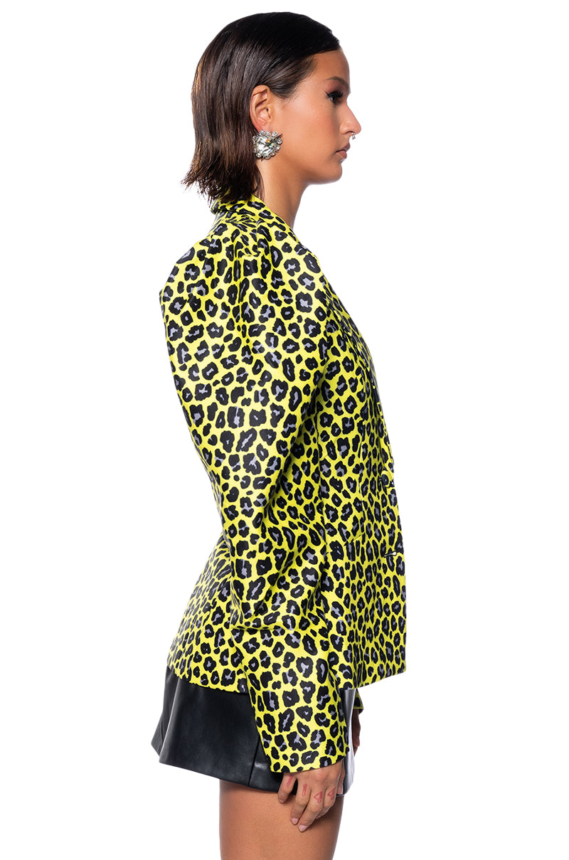 WILD SIDE YELLOW CHEETAH BLAZER