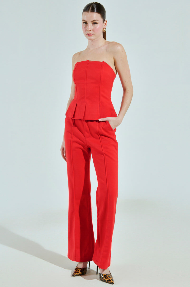 BUSINESS CASUAL TROUSER IN RED