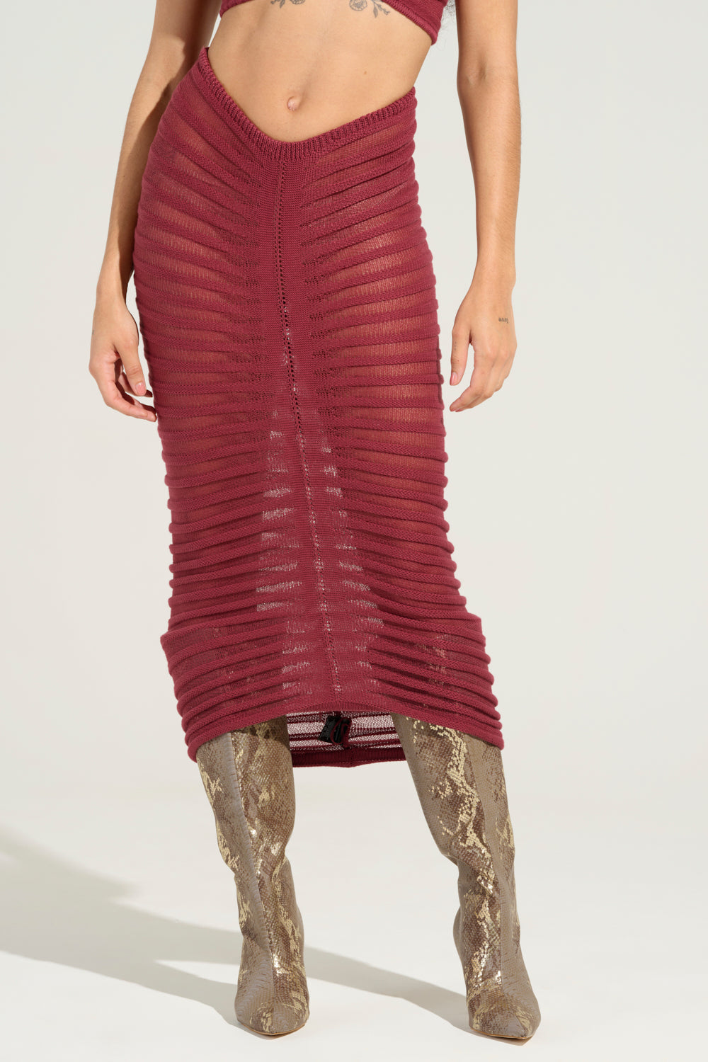 CLEO SEMI SHEER MAXI SKIRT