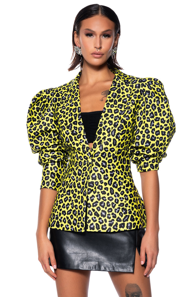 WILD SIDE YELLOW CHEETAH BLAZER