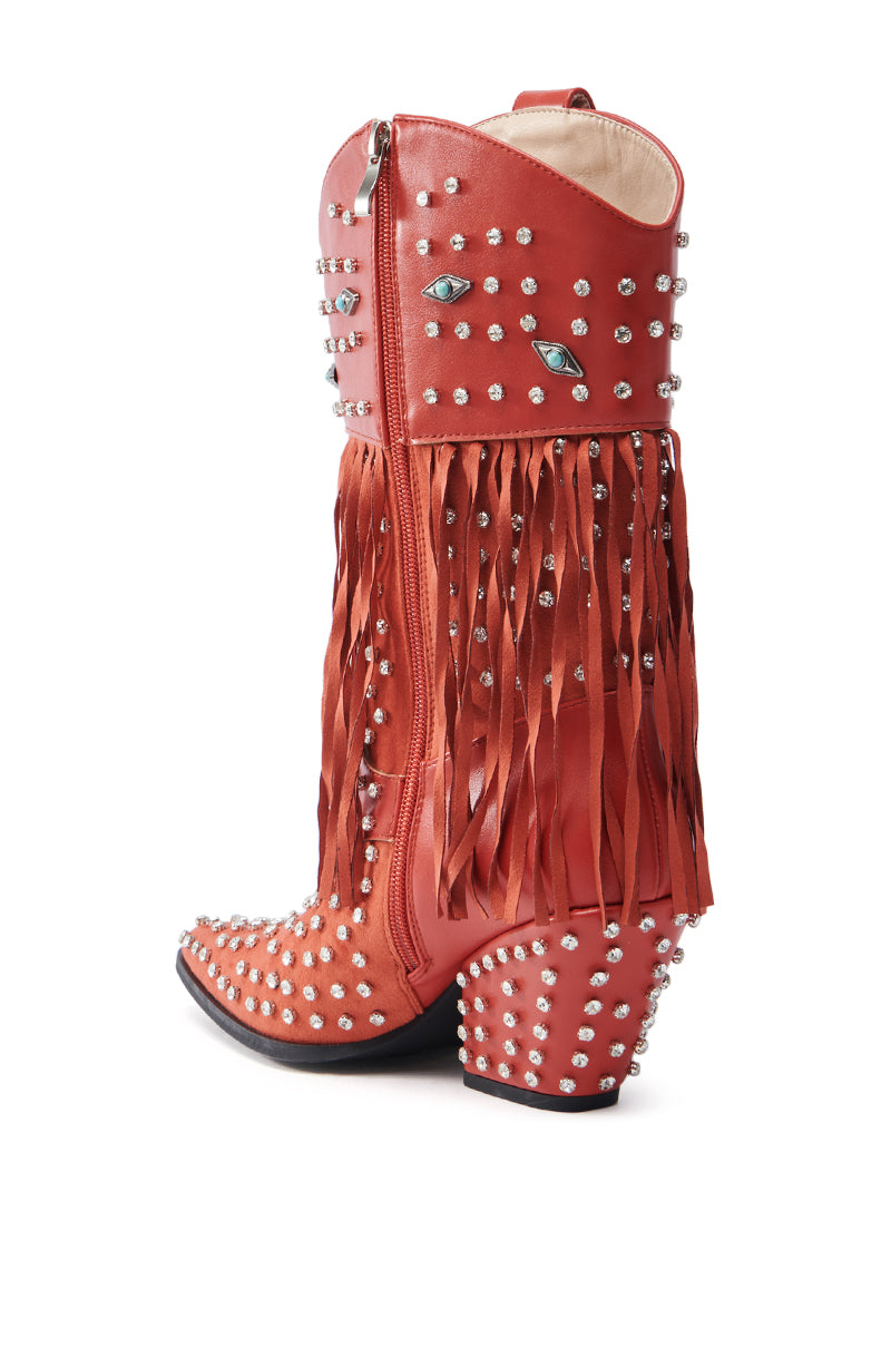 AZALEA WANG GREYSON RED BOOT