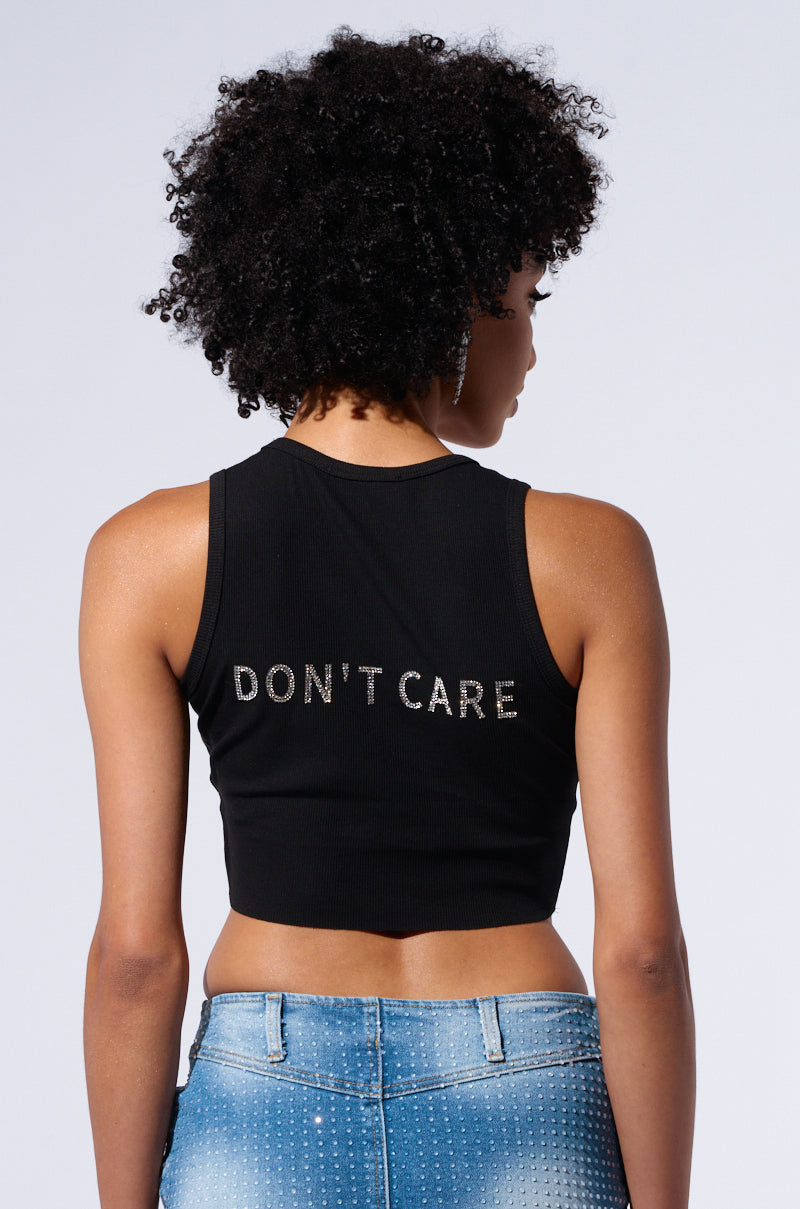 DONT KNOW DONT CARE CROPPED TANK