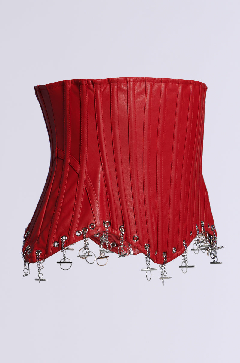 FASHUN STRUCTURED CORSET CHARM BELT