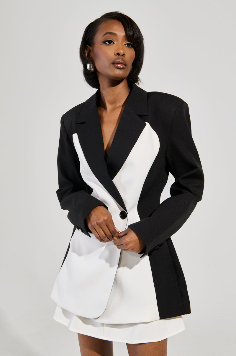 COME THIS WAY COLORBLOCK BLAZER