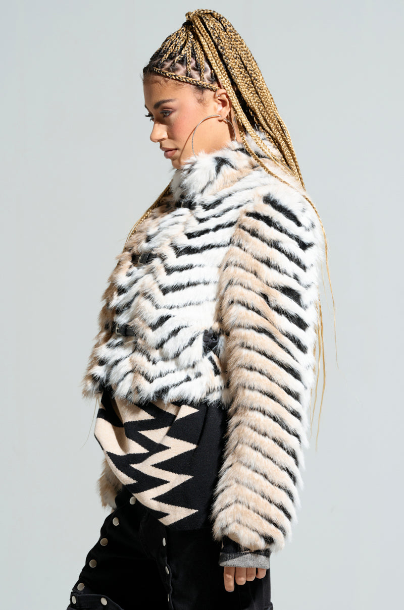 WILDER BUCKLE DETAIL FUR BOMBER